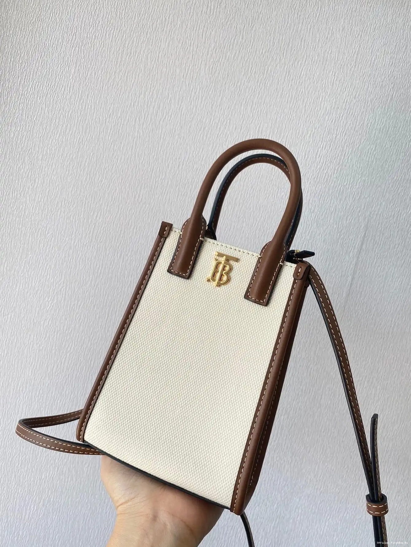 Official First Bag Ru MICRO Tote BURBERRY Frances 0519
